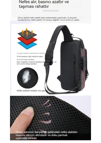 Erkek Büyük Kapasiteli Hırsızlığa Karşı Messenger Çanta Spor Omuz Sırt Çantası Erkek Göğüs Çantası Motosiklet Çantası Şifre Hırsızlığa Karşı Erkek Göğüs Çantası (Yurt Dışından) modelleri
