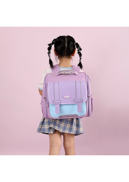 2023 Yeni Sırt Çantası Naylon Sırt Çantası Ilk ve Ortaokul Öğrencileri Zıt Renkli Sırt Koruması Aşınmaya Dayanıklı Okul Çantası (Yurt Dışından) fiyatları