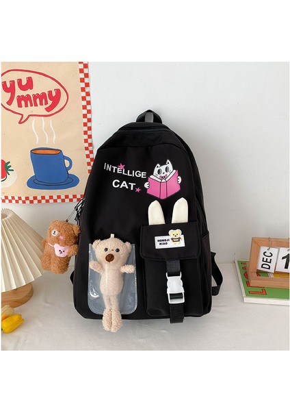 Okul Çantası Yeni Sevimli Kampüs Sırt Çantası Üniversite Öğrencileri Karikatür Ayı Büyük Kapasiteli Eğlence Sırt Çantası (Yurt Dışından) fiyatları