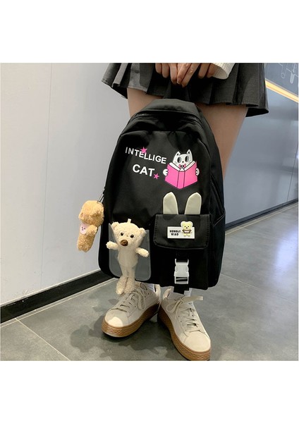 Okul Çantası Yeni Sevimli Kampüs Sırt Çantası Üniversite Öğrencileri Karikatür Ayı Büyük Kapasiteli Eğlence Sırt Çantası (Yurt Dışından) indirimleri