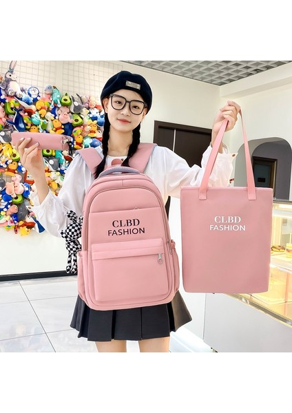 Sırt Çantası 2023 Yeni Sırt Çantası Ortaokul Kampüsü Büyük Kapasiteli Yük Azaltma Ultra Hafif Üç Parçalı Öğrenci Okul Çantası (Yurt Dışından) indirimleri