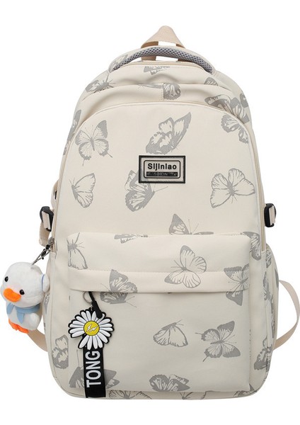 2023 Yeni Öğrenci Sırt Çantası Kadın Sevimli Karikatür Kız Ortaokul Okul Çantası Erkek Rahat Basit Sırt Çantası (Yurt Dışından)