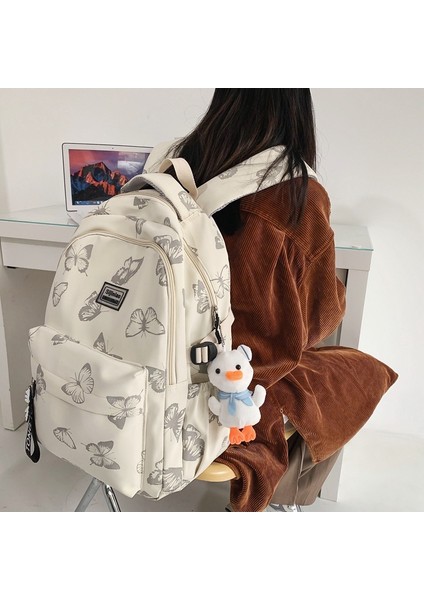 2023 Yeni Öğrenci Sırt Çantası Kadın Sevimli Karikatür Kız Ortaokul Okul Çantası Erkek Rahat Basit Sırt Çantası (Yurt Dışından) fiyatları