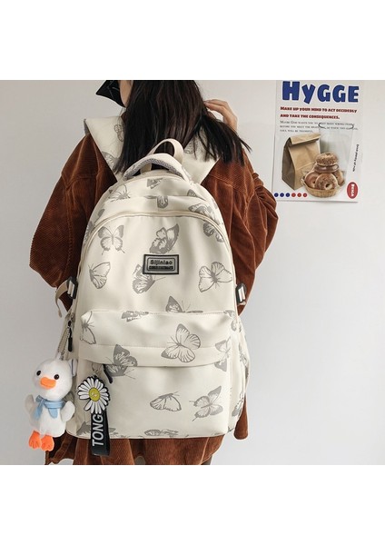 2023 Yeni Öğrenci Sırt Çantası Kadın Sevimli Karikatür Kız Ortaokul Okul Çantası Erkek Rahat Basit Sırt Çantası (Yurt Dışından) indirimleri
