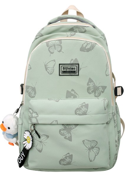 2023 Yeni Öğrenci Sırt Çantası Kadın Sevimli Karikatür Kız Ortaokul Okul Çantası Erkek Rahat Basit Sırt Çantası (Yurt Dışından)