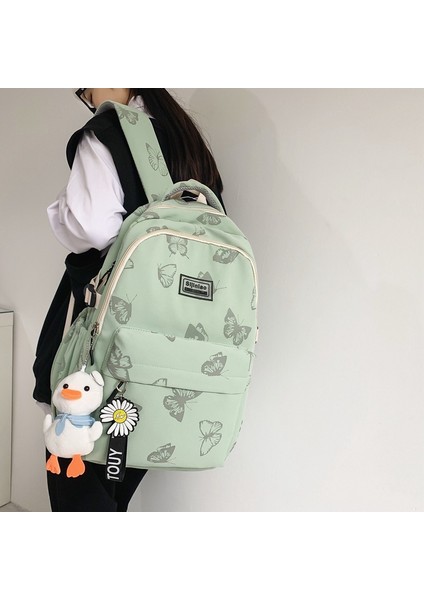 2023 Yeni Öğrenci Sırt Çantası Kadın Sevimli Karikatür Kız Ortaokul Okul Çantası Erkek Rahat Basit Sırt Çantası (Yurt Dışından) modelleri