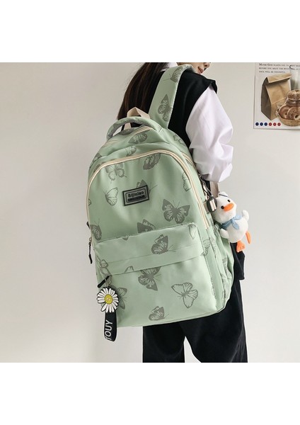 2023 Yeni Öğrenci Sırt Çantası Kadın Sevimli Karikatür Kız Ortaokul Okul Çantası Erkek Rahat Basit Sırt Çantası (Yurt Dışından) fırsatları