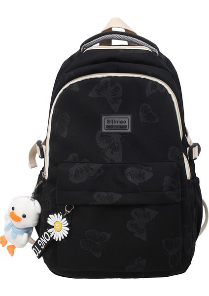2023 Yeni Öğrenci Sırt Çantası Kadın Sevimli Karikatür Kız Ortaokul Okul Çantası Erkek Rahat Basit Sırt Çantası (Yurt Dışından)