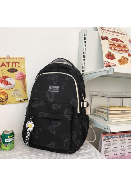 2023 Yeni Öğrenci Sırt Çantası Kadın Sevimli Karikatür Kız Ortaokul Okul Çantası Erkek Rahat Basit Sırt Çantası (Yurt Dışından) fiyatları