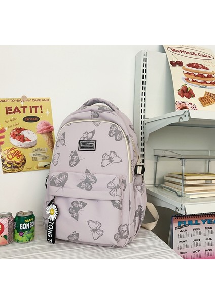 2023 Yeni Öğrenci Sırt Çantası Kadın Sevimli Karikatür Kız Ortaokul Okul Çantası Erkek Rahat Basit Sırt Çantası (Yurt Dışından) modelleri