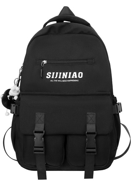 Ortaokul Öğrencileri Için Okul Çantaları 2023 Yeni Kore Versiyonu Modaya Uygun Tüm Maç Sırt Çantası Basit Rahat Büyük Kapasiteli Seyahat Sırt Çantası (Yurt Dışından)