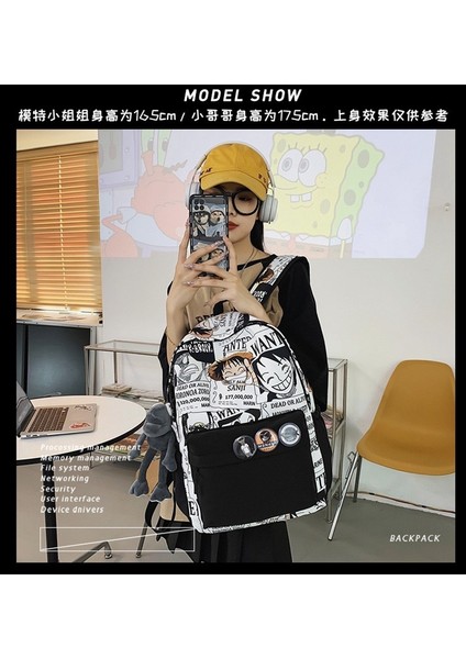Öğrenci Okul Çantası Rahat Ortaokul Moda Havalı Erkek Anime Sırt Çantası Büyük Kapasiteli Sırt Çantası (Yurt Dışından) modelleri