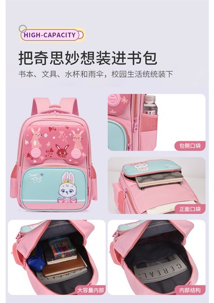 Yeni Okul Çantası Erkek ve Kız Sevimli Karikatür Çocuk Sırt Çantası Kampüs 3-6 Sınıf Hafif Sırt Çantası, 130-160CM Yüksekliğe Uygun (Yurt Dışından) modelleri