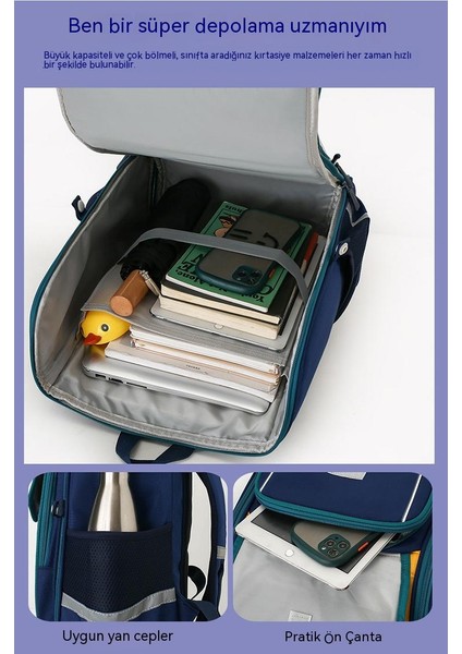 Ilkokul Öğrencilerinin Okul Çantası Erkek ve Kız 1-6. Sınıflar Için Çocuk Sırt Çantası Yeni Yük Azaltıcı Sırt Koruma Karikatür Tam Açık Sırt Çantası (Yurt Dışından) modelleri