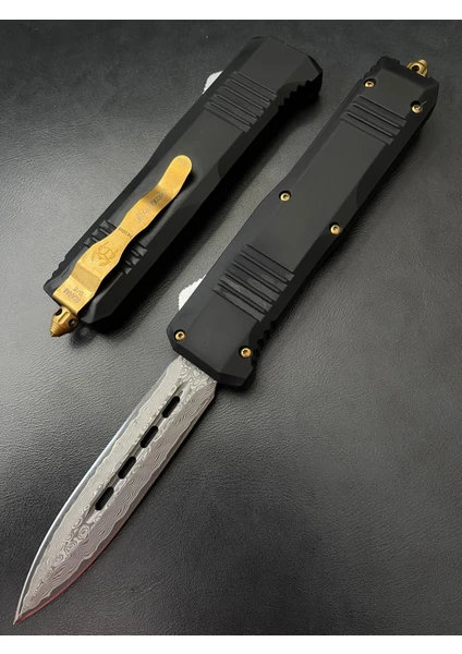 Kamp Outdoor Microtech Damascus Sarı Çakı