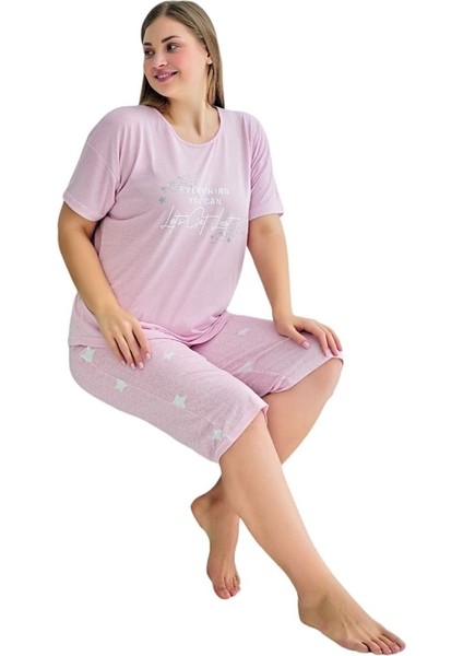 Viskon Büyük Beden Bayan Kapri Takım Battal Boy fiyatları