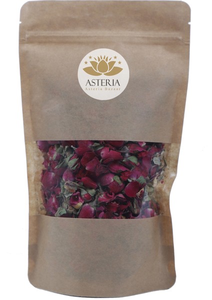 Asteria Bazaar Vişne Tomurcuk Gül Kurusu, Cherry Rose Bud Tea  %100 Organik Vişne Kuru Gül Goncası Çayı