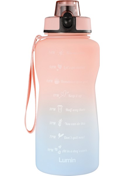 Lumin Su Matarası 1,5 Litre Motivasyon Matarası Bpa Free Su Şişesi Suluk Water Bottle