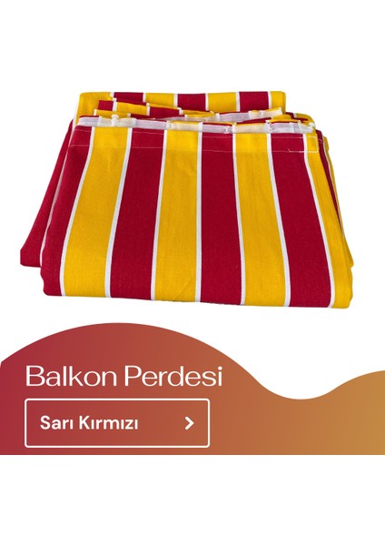 Çizgili Balkon Perdesi Kalın Kumaş