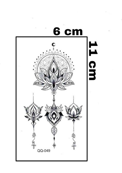 Mecit Tuhafiye Lotus Çiçeği Vücut İçin Geçici Dövme