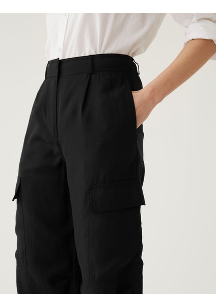 Relaxed Fit Wide Leg Kargo Pantolon modelleri