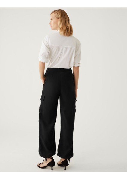 Relaxed Fit Wide Leg Kargo Pantolon fırsatları