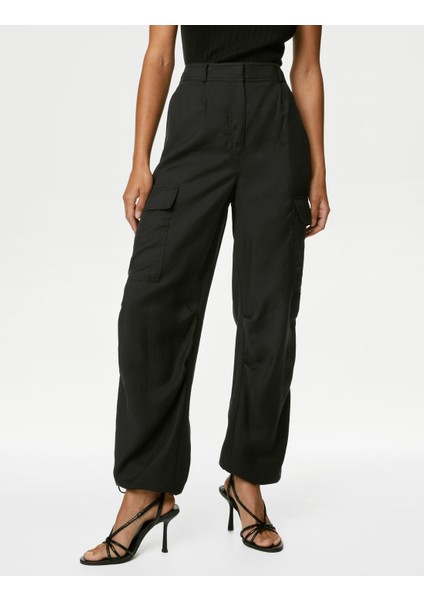 Relaxed Fit Wide Leg Kargo Pantolon indirimleri
