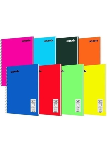 Flex Neo 40 Yaprak A4 Pp Kapak Spiralli Defter (2 Adet Çizgili- 1 Adet Kareli)