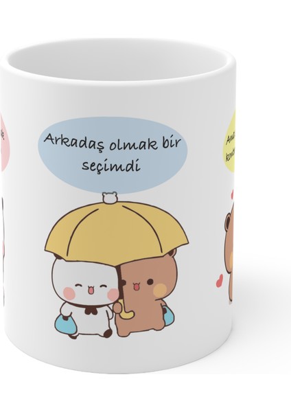 Sevimli Aşık Pandalar Tasarım Bardak