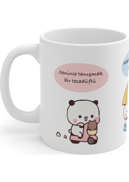 Sevimli Aşık Pandalar Tasarım Bardak