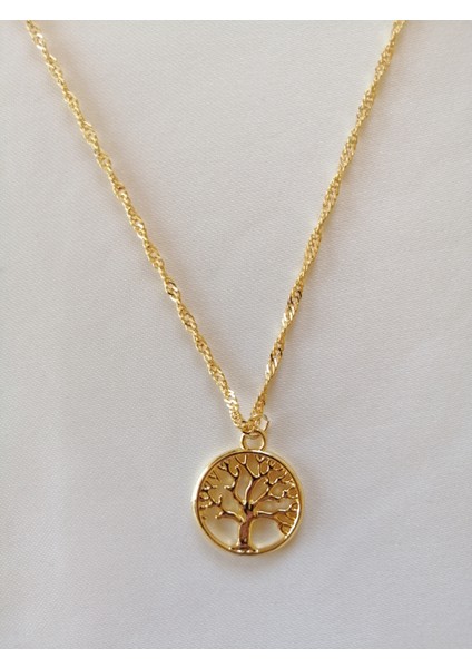 Hayat Ağacı Gold Renk Kadın Kolye fiyatları