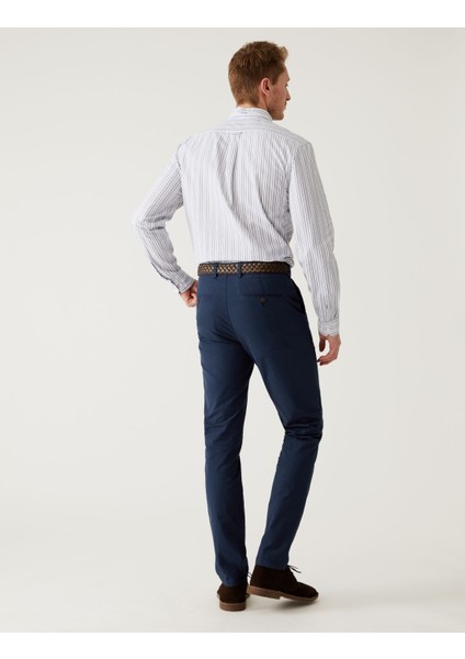 Saf Pamuklu Slim Fit Chino Pantolon