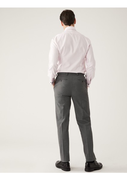 Marks & Spencer Slim Fit Sharkskin Pantolon