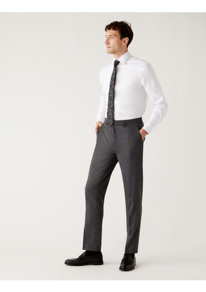 Slim Fit Yün Pantolon