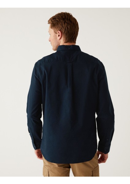 Saf Pamuklu 2'li Regular Fit Oxford Gömlek Seti