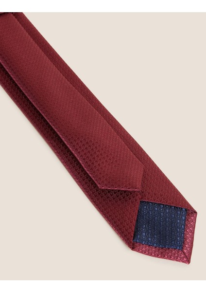 Skinny Fit Dokulu Kravat