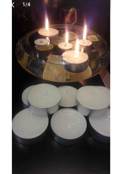 Iv Candles 12'li Beyaz Büyük Tealight Mum