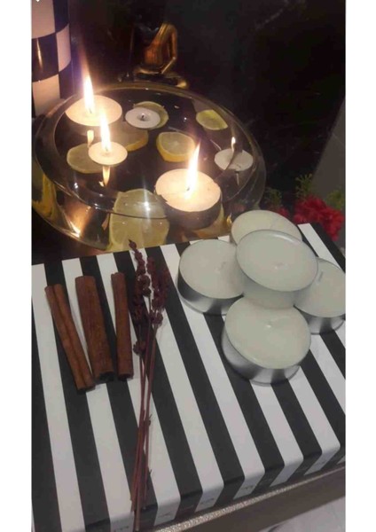Iv Candles 12'li Beyaz Büyük Tealight Mum fırsatları
