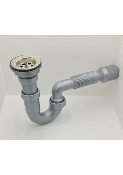 Donau Lavabo Eviye Sifonu S Tipi Körüklü Ø40 - 50 mm Çıkışlı