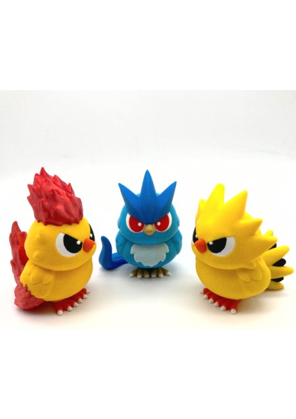 Articuno - Zapdos Moltres Chibi Pokemon Figür Seti