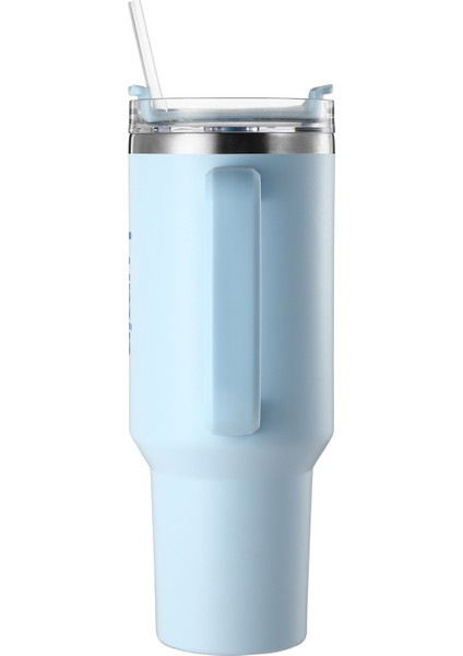 Lumin Quencher Tumbler 0,89 Litre Vakum Yalıtımlı Termos Bardak Kapaklı ve Pipetli Cloud Blue