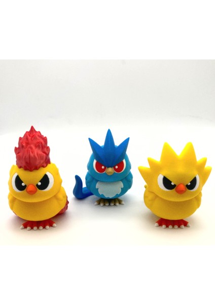 Articuno - Zapdos Moltres Chibi Pokemon Figür Seti