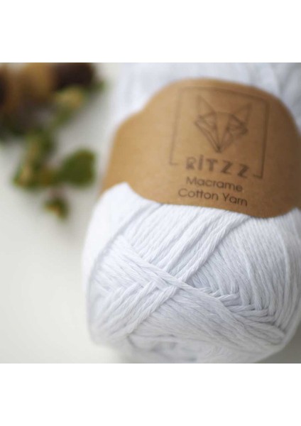 Ince Koton Makrome Ipi // 1,5mm // 033 // Kar Beyaz fiyatları