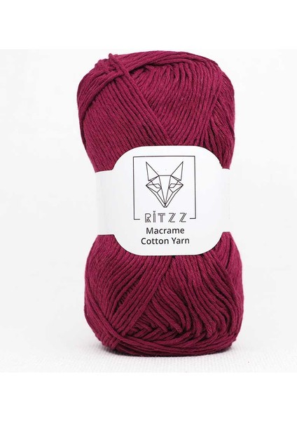 Ince Koton Makrome Ipi // 1,5mm // 026 // Bordo