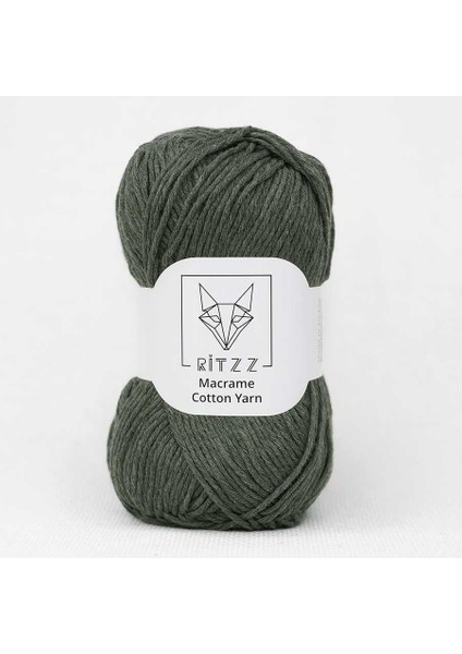 Ince Koton Makrome Ipi // 1,5mm // 002 // Haki