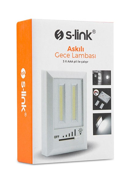 SL-8700 Kademe Ayarlı LED 3-Aaa Pilli Gece Lambası