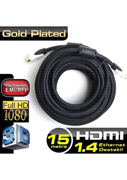 Dk Hd CV14L150A90 1,5mt HDMI 4K - 3D Destekli Altın Uçlu