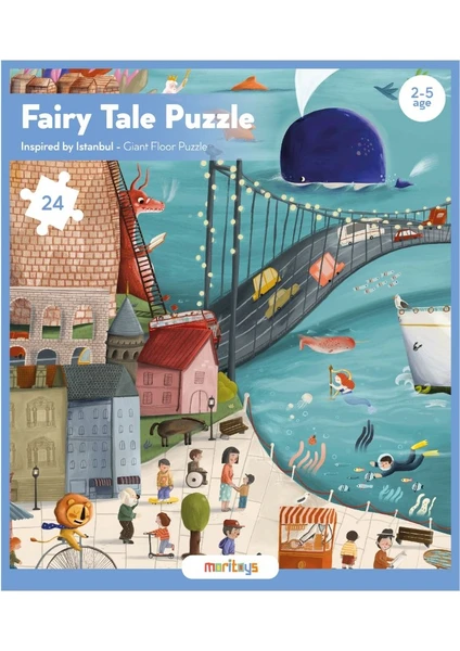 Fairy Tale Puzzle - 24 Parça Çantalı Dev Yer Puzzle ve Posteri