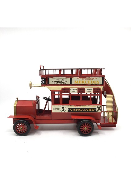 1966 Mercedes Klasik Çift Katlı Dekoratif Metal Otobüs fırsatları