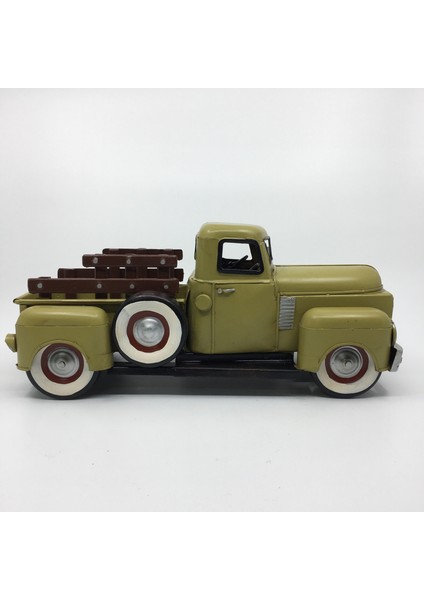 El Yapımı Açık Yeşil Dekoratif Klasik Nostaljik Metal Model Kamyonet modelleri